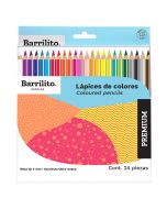 Lápices de Colores Barrilito Premium Redondos C/24