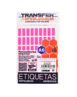 Etiqueta Flourec. Rosa Transfer E6F00820R 08 X 20 Mm. C/324