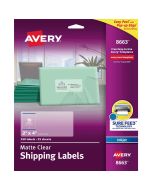 Etiqueta Inkjet Transpare Avery 8663 10/250 5.1 X 10.2 Cm 2 X 4\"