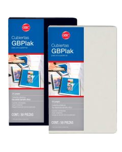 Cubiertas Gbc Gbplak Liso C/50 Pzas Oficio (Eco)