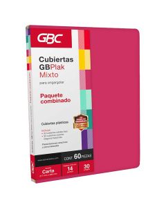 Cubiertas Gbc Gbplack P6978 Lisa/Raya Carta C/60 Pzas. Mixto