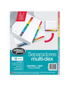 Indice Sep.10 Div. Wilson Jones P0444 Multidex Complete Carta