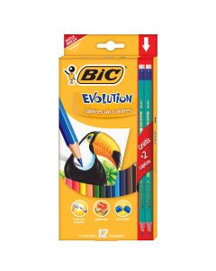 Lápices de Colores Bic Evolution Hexagonales C/12