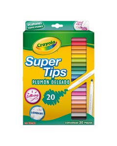 Plumones Crayola Super Tips C/20 Lavables