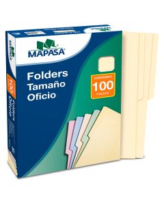 Folder Crema Mapasa C/100 Oficio