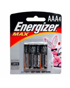 Batería AAA Energizer Max Alcalina Bl/4