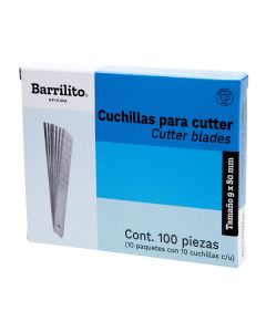 Repuesto P/Cuchilla Barrilito 1403 9 Mm. Chica Paq/10 Navajas