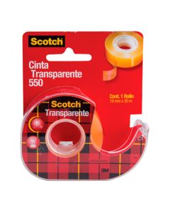 Cinta Adhesiva con Despachador Scotch 550 19 mm x 50 m. Celofán