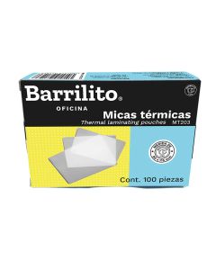 Mica Térmica 8 mil. Barrilito MT203 Credencial 8 x 11.5 cm con 100 piezas