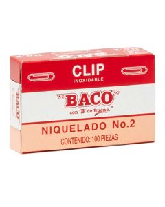 Clip Niquelado #2 Baco C/100