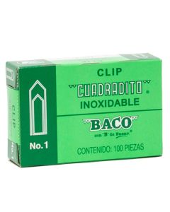 Clip Cuadradito #1 Baco C/100