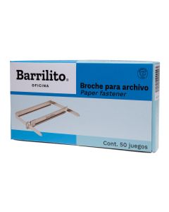 Broche P/Archivo 8 Cm Barrilito 946 C/50 Broches