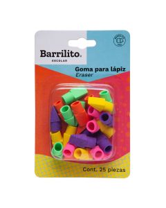 Borrador Capuchón Barrilito GO25 Bl/25 Colores Surtidos