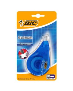 Cinta Correctora Bic Azul 4.2 mm x 12 m. Bl/1