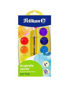 Acuarela C/12 C/Pincel Pelikan 7501203 Junior Estuche