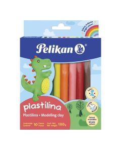 Plastilina Pelikan C/10 Barras Colores Surtidos