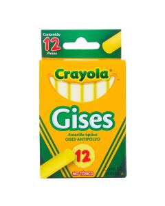 Gises Amarillo Óptico Crayola 50-1401 con 12 piezas