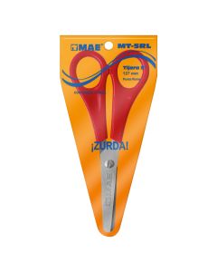 Tijera Escolar Zurda Mae Mt-5Rl Punta Roma 5\" (12.7 Cm) Mango Plastico