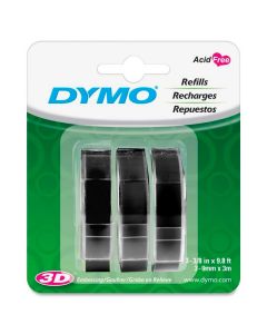 Cinta Rotulador Dymo 1741670 Bco/Neg 3/8\" 9 Mm X 3 M Bl/3