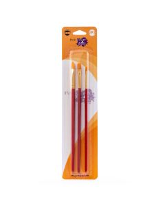 Pincel Policraft Jp3 Sintetico Lengua Gato Bl/3