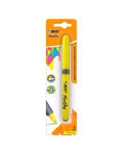 Marcatextos Bic Marking Grip Bl/1 Amarillo, Punta Cincel