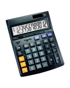 Calculadora de Escritorio Celica CA-444, 12 Dígitos, Solar/Batería, Doble Memoria