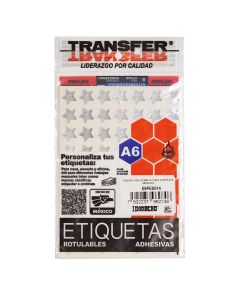 Etiqueta Estrella Transfer Chica E6Pes014 C/189 Plata Met. Autoadh.