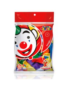 Globo Redondo Payaso Num.06 Bolsa C/100 Surtido