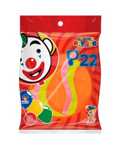 Globo Redondo Payaso Num.P22 Bolsa C/25 Surtido