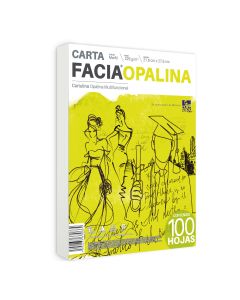 Cartulina Opalina Crema Facia Carta 225 g. C/100