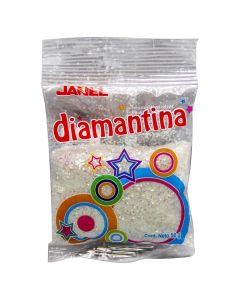 Diamantina 50 g. Janel HC40 Grano Hexagonal Nacarado