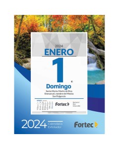 Calendario Exfoliador Fortec Taco Hojas de 9.5 x 13.5 cm.