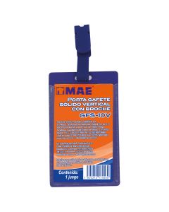 Porta Gafete Plastico Mae Gfs-10V Solido Vert. 5.5 X 9 Cm C/50 Jgos