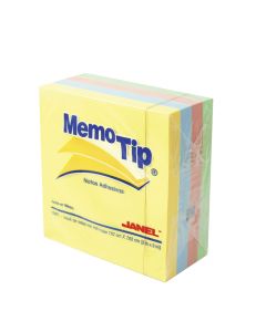 Cubo MemoTip Janel Pastel Surtido 7.6 x 7.6 cm C/400 h.