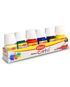 Pintura Cartel Vinci 25 ml. C/6 Colores Básicos