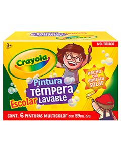 Pintura Témpera Crayola 59 ml. C/6 Colores Surtidos