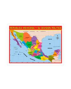 Poster Granmark 1339-1 70 X 50 Cm Mapa De Mexico