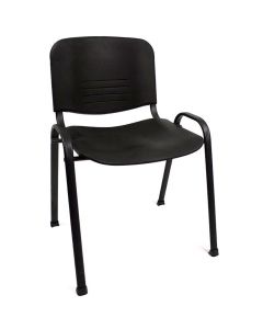 Silla de Visita sin Brazos Luxo L201PN Plástico Negro, Apilable