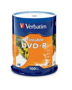 Dvd-R 4.7Gb Verbatim 95153 C/100 Impr.Blanco 1X-16X