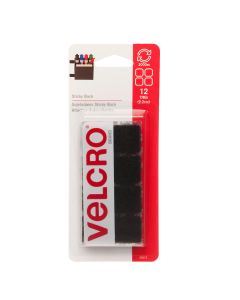 Cuadros Velcro 90072 2.2 Cm. X 2.2 Cm. Negro C/Adh.Bl/12 Jgos.