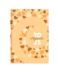 Agenda Juvenil VR Corazones 15 x 21 cm, Semanal