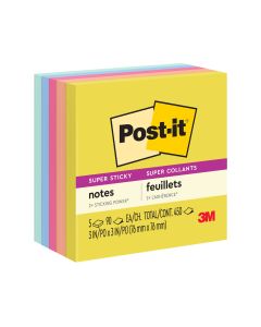 Cubo Post-it Super Sticky Summer Joy 7.6 x 7.6 cm C/450 h.