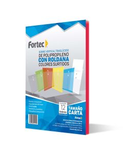 Sobre Protector con Rondana Fortec Oficio Vertical Rojo