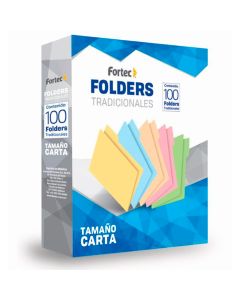 Folder Colores Fortec C/100 Carta Verde