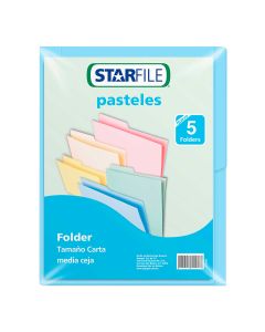 Folder Colores Starfile C/5 Carta