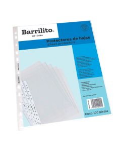 Protector de Hojas Opaco Barrilito PHL100 Carta