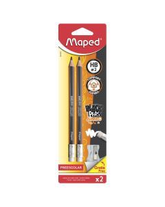 Lápiz de Grafito Entrenador #2 Maped Black Peps Bl/2