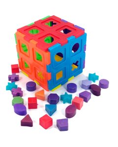 Cubo Didactico D/Plastico C/Figuras Geometricas