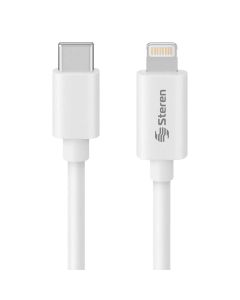 CABLE STEREN POD-434 USB C A LIGHTNING 1.8 MT.