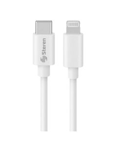 CABLE STEREN POD-460 USB C A LIGHTNING 1.8 MT.